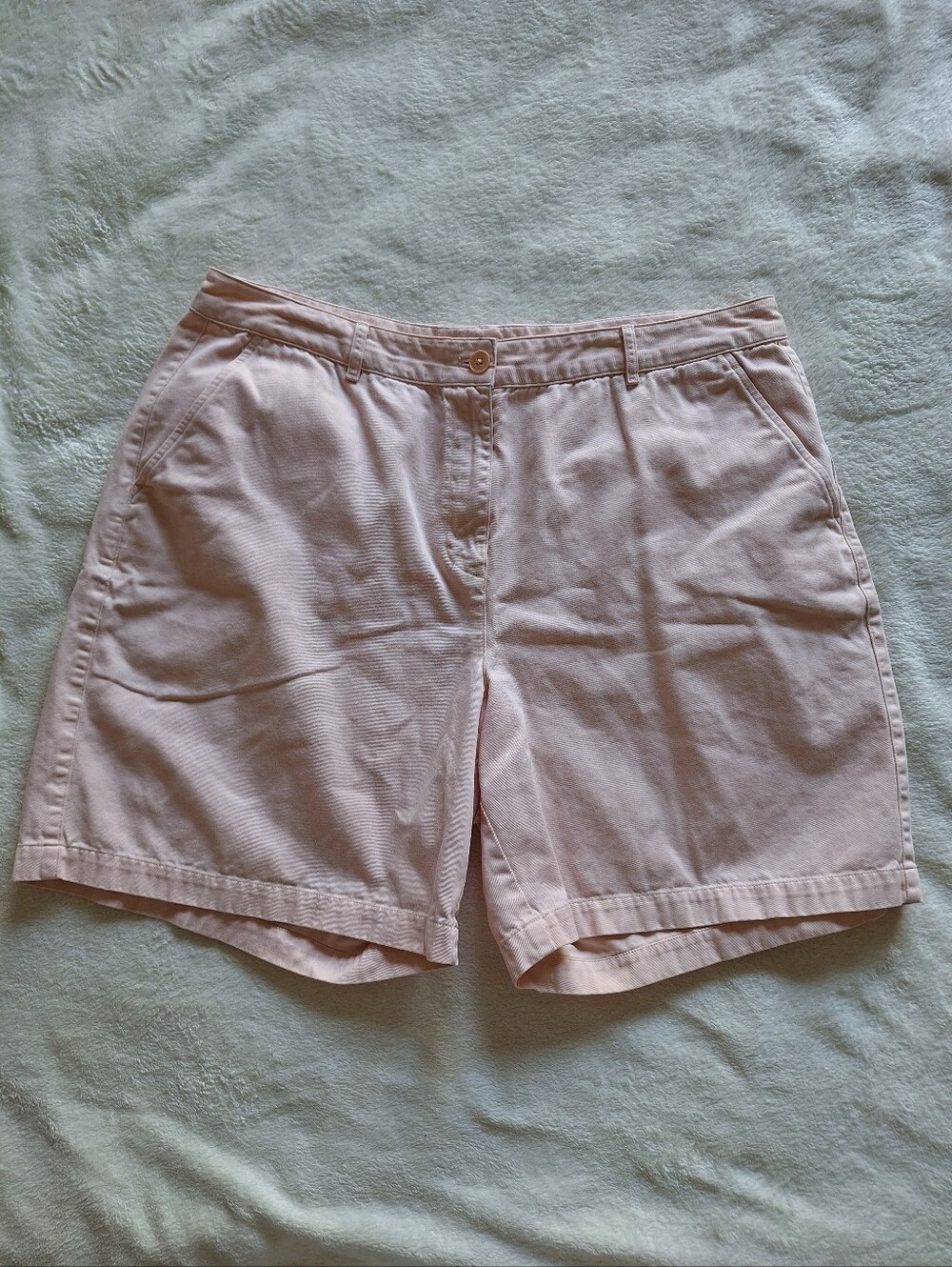 Lauren Ralph Lauren 100% Cotton Pink Chino Shorts Plus Size 16W Inseam 7" Patch